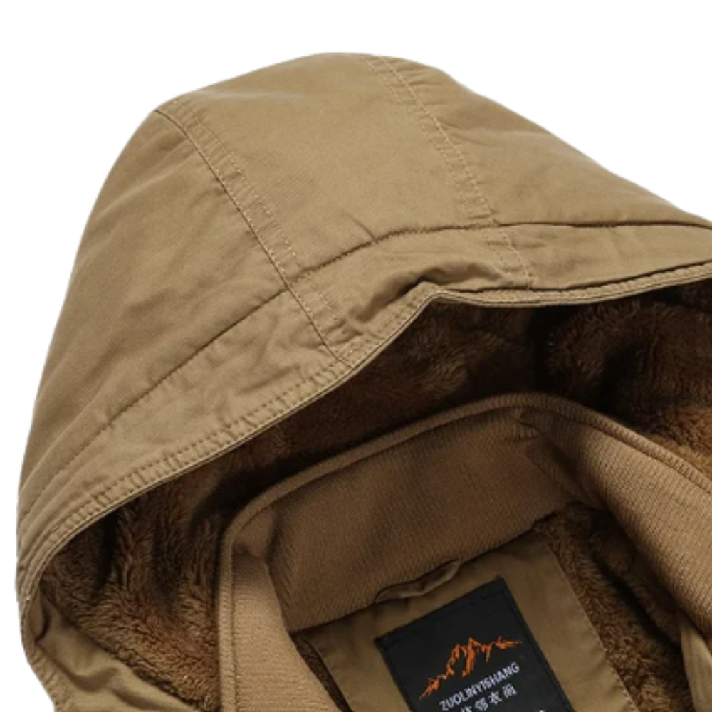 Elegancka zimowa kurtka z bawełnianym wykończeniem