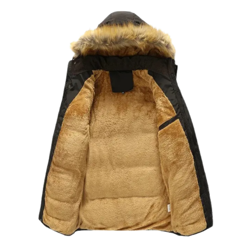 Elegant quiltet fleece vinterjakke