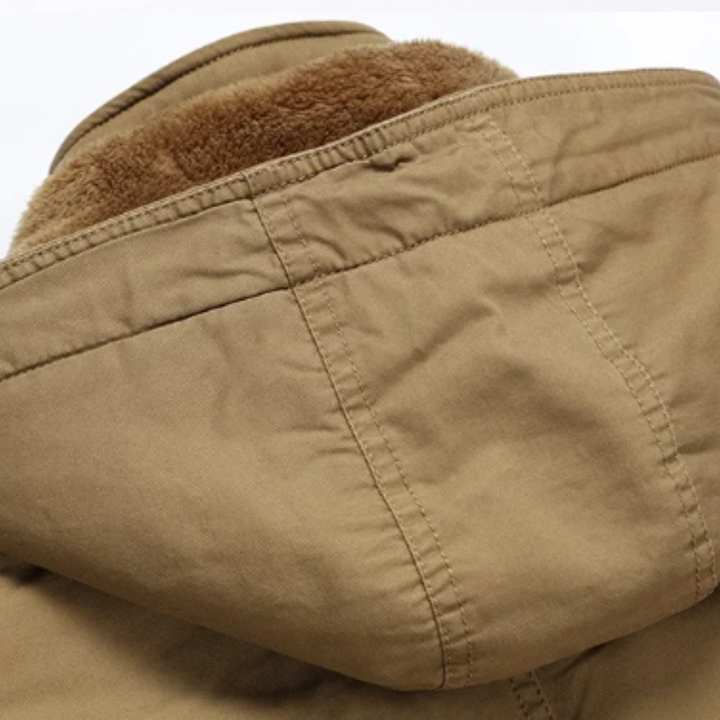 Elegancka zimowa kurtka z bawełnianym wykończeniem