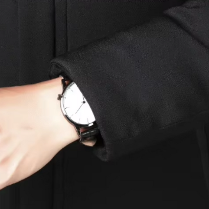 Elegancka długa męska kurtka