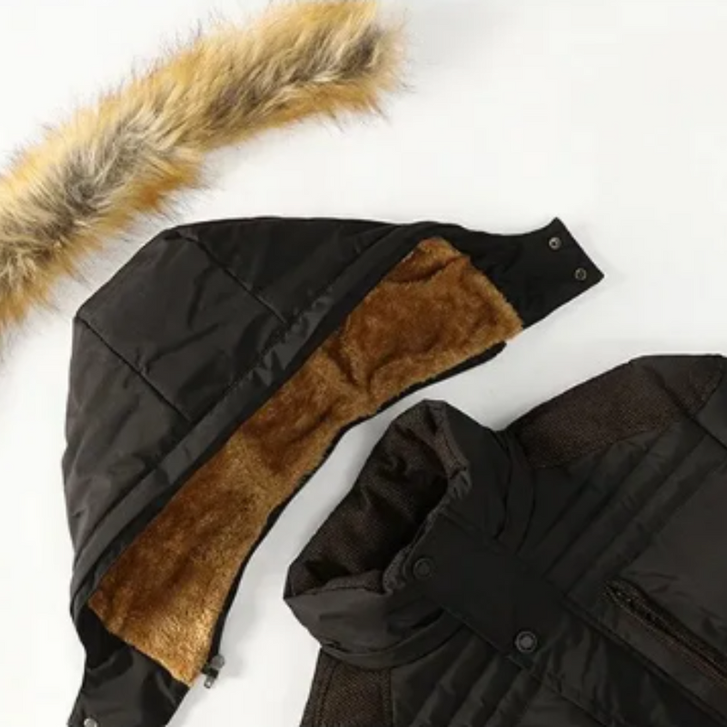 Elegant quiltet fleece vinterjakke