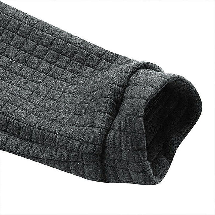 Męska pikowana bluza sportowa z długim rękawem w jednolitym kolorze