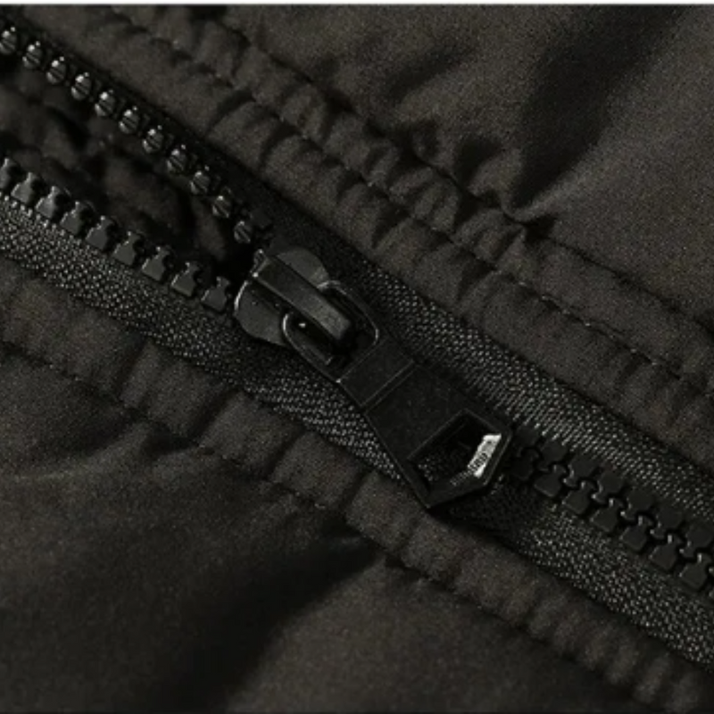 Elegant quiltet fleece vinterjakke