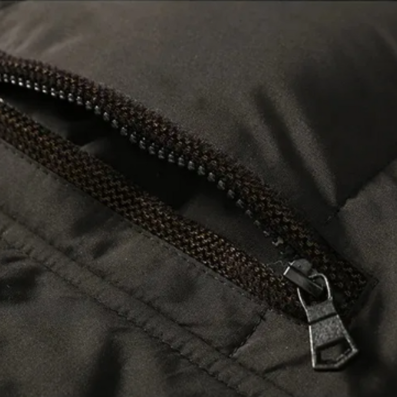 Elegant quiltet fleece vinterjakke