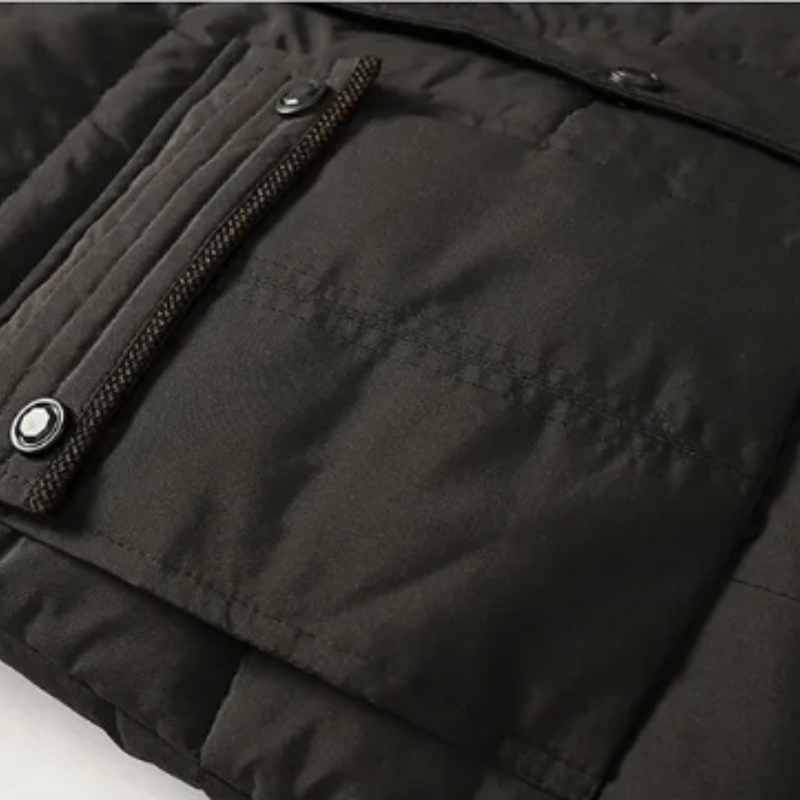 Elegant quiltet fleece vinterjakke