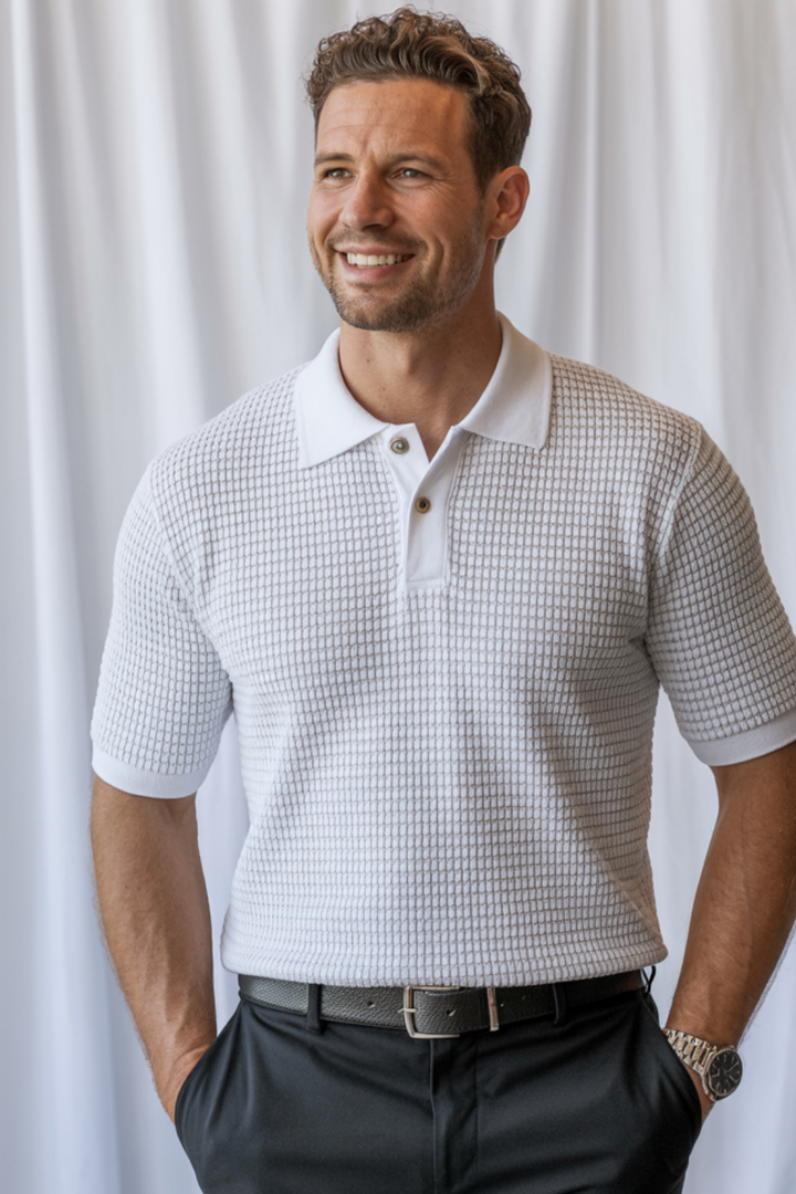 Graham™ | Polo z dzianiny w wafle (1+1 gratis)