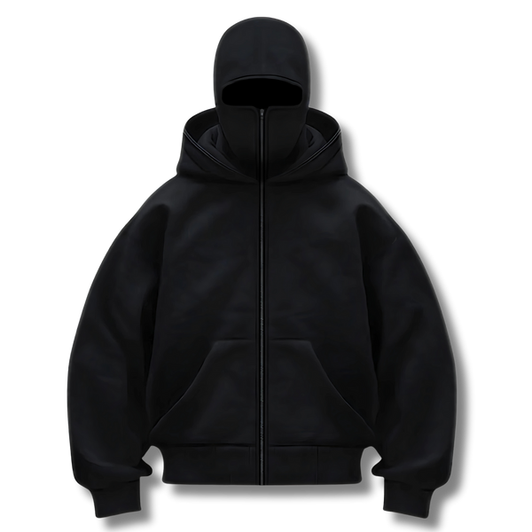 Kraveno | Hoodie med lynlås og integreret maske