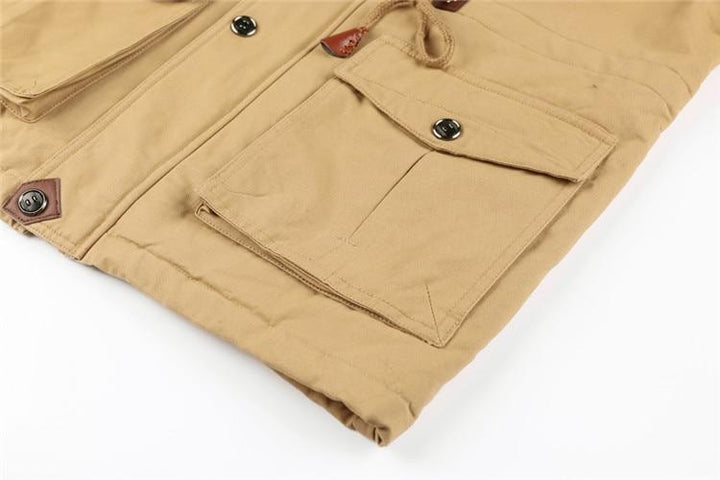 Kraveno | Zimowa Kurtka Męska Sherpa Miękka z Odpinanym Kapturem