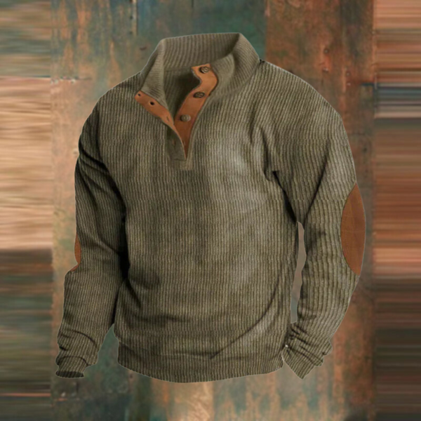 Afslappet sweatshirt med høj hals og lange ærmer
