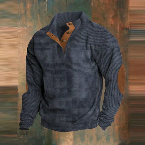 Afslappet sweatshirt med høj hals og lange ærmer