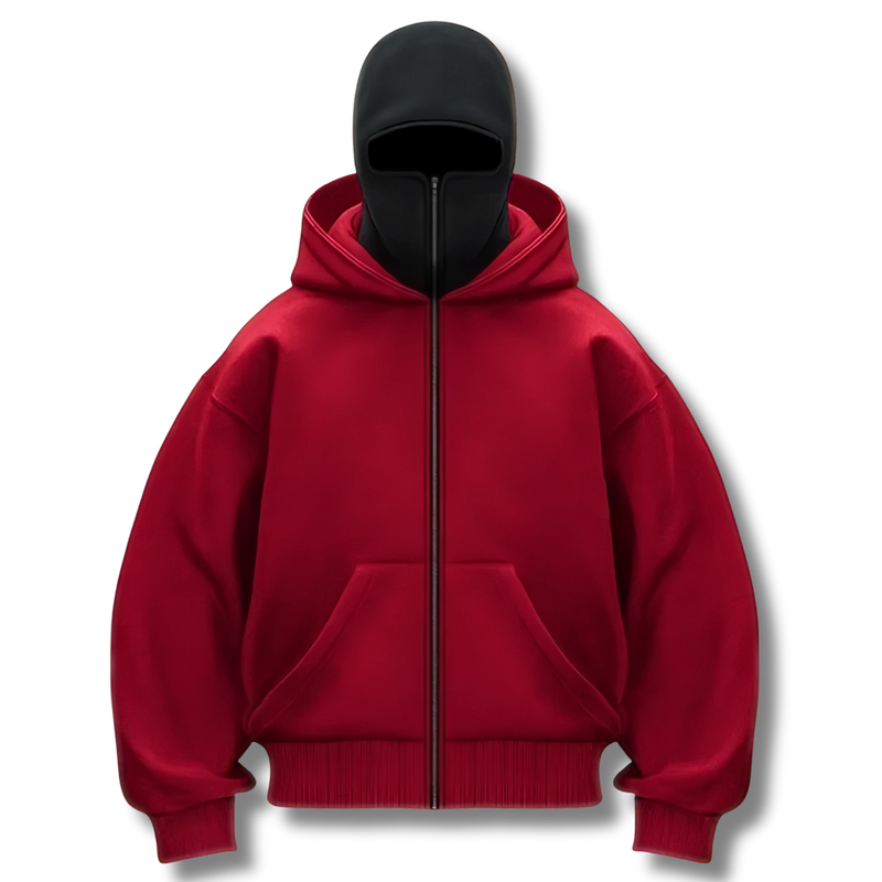 Kraveno | Hoodie med lynlås og integreret maske