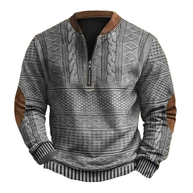 Kraveno™ | Strikket sweater med lynlåsdetalje