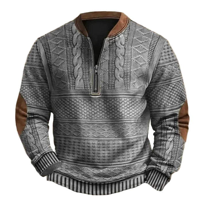 Kraveno™ | Sweter z dzianiny z detalem na zamek błyskawiczny