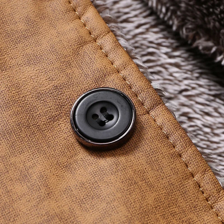 Kraveno | Męski płaszcz z zamszu