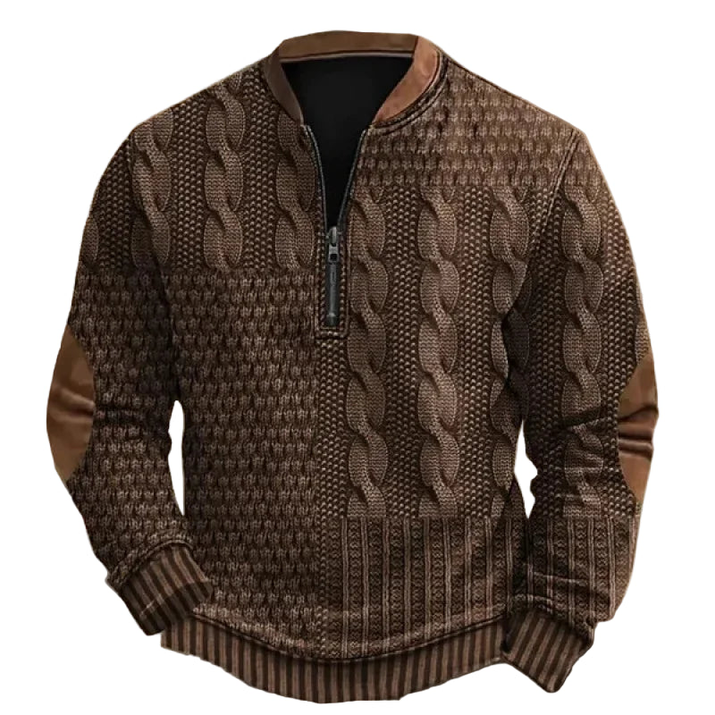 Kraveno™ | Strikket sweater med lynlåsdetalje