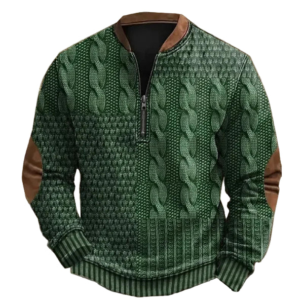 Kraveno™ | Strikket sweater med lynlåsdetalje