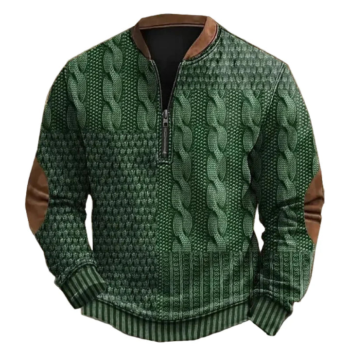 Kraveno™ | Sweter z dzianiny z detalem na zamek błyskawiczny