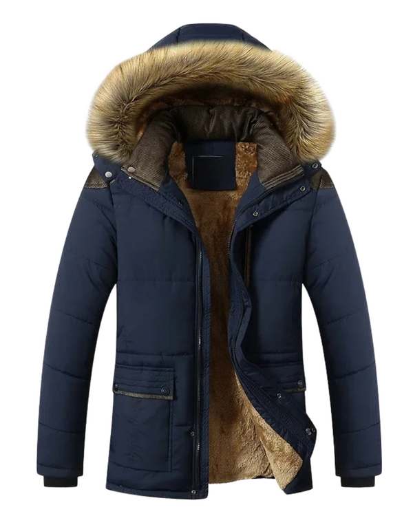 Elegant quiltet fleece vinterjakke