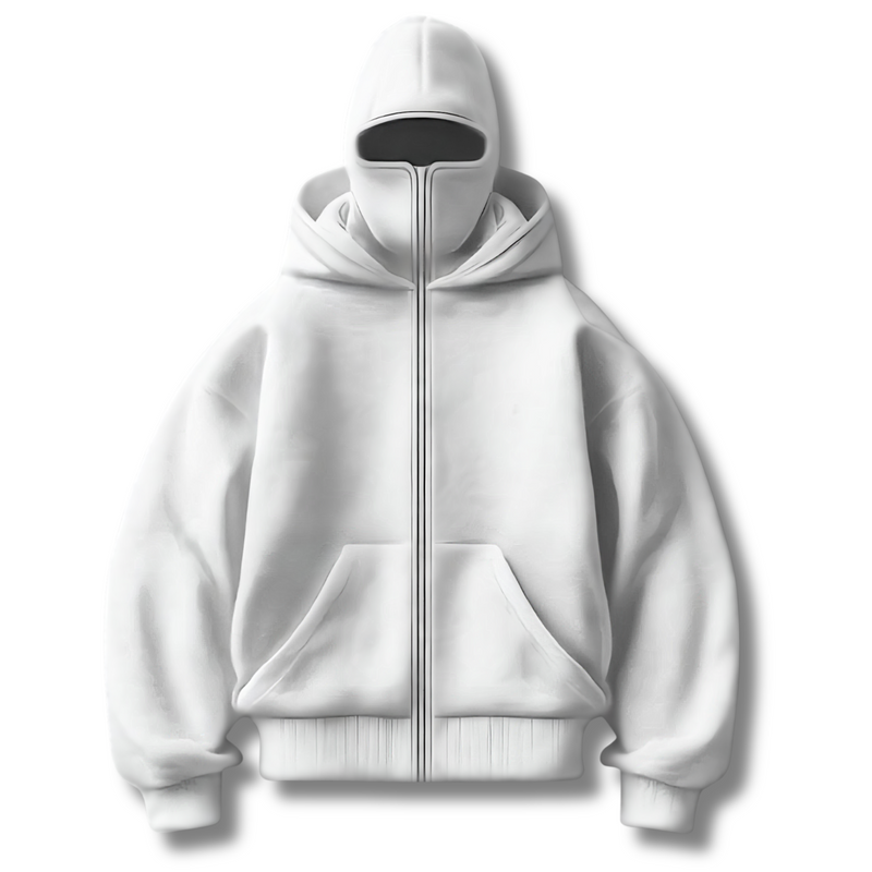 Kraveno | Hoodie med lynlås og integreret maske