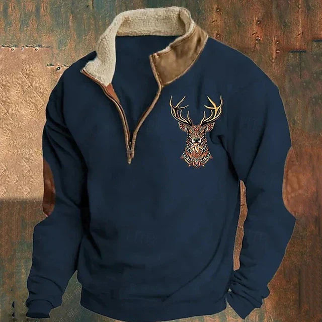 Christos – Sweter z detalami jelenia