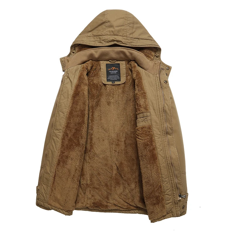 Elegancka zimowa kurtka z bawełnianym wykończeniem