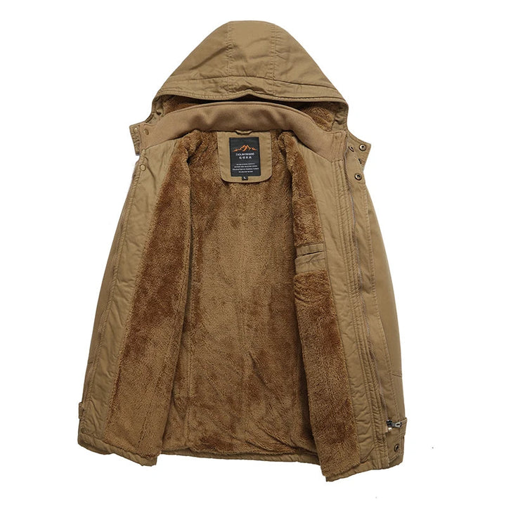 Elegancka zimowa kurtka z bawełnianym wykończeniem