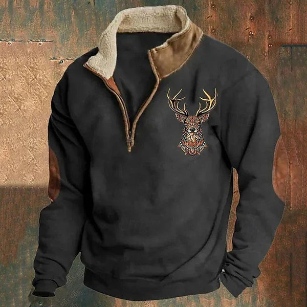 Christos – Sweter z detalami jelenia