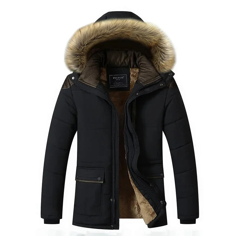 Elegant quiltet fleece vinterjakke