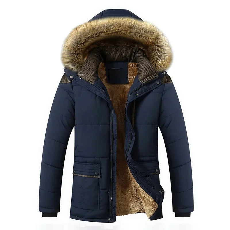 Elegant quiltet fleece vinterjakke