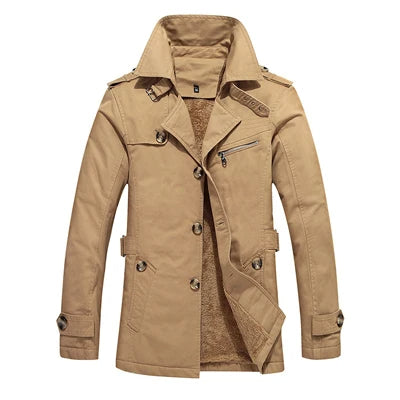 Elegant vatteret trenchcoat