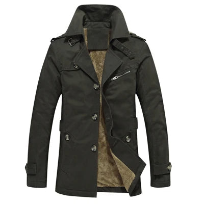 Elegant vatteret trenchcoat